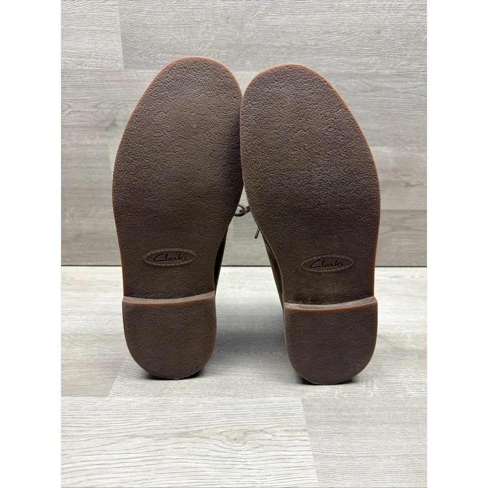 Clark's Men's Bushacre 2 Chukka Boots Size 10.5M Brown Leather Lace Up VERY NICE